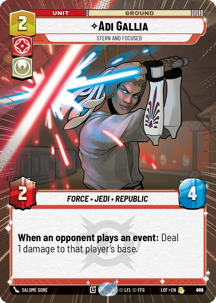 {SW-R}Adi Gallia (882) - Stern and Focused (Hyperspace Foil) (882) [Legends of the Force]