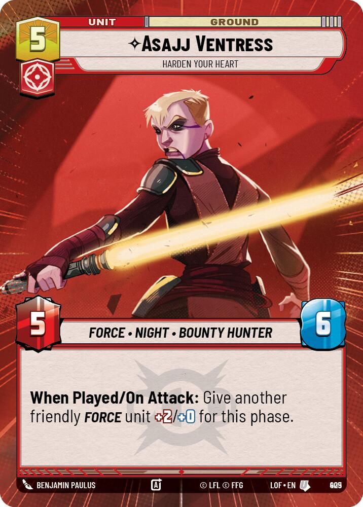 {SW-C}Asajj Ventress (905) - Harden Your Heart (Hyperspace Foil) (905) [Legends of the Force]