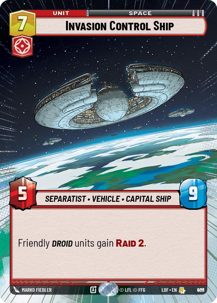{SW-R}Invasion Control Ship (909) (Hyperspace Foil) (909) [Legends of the Force]