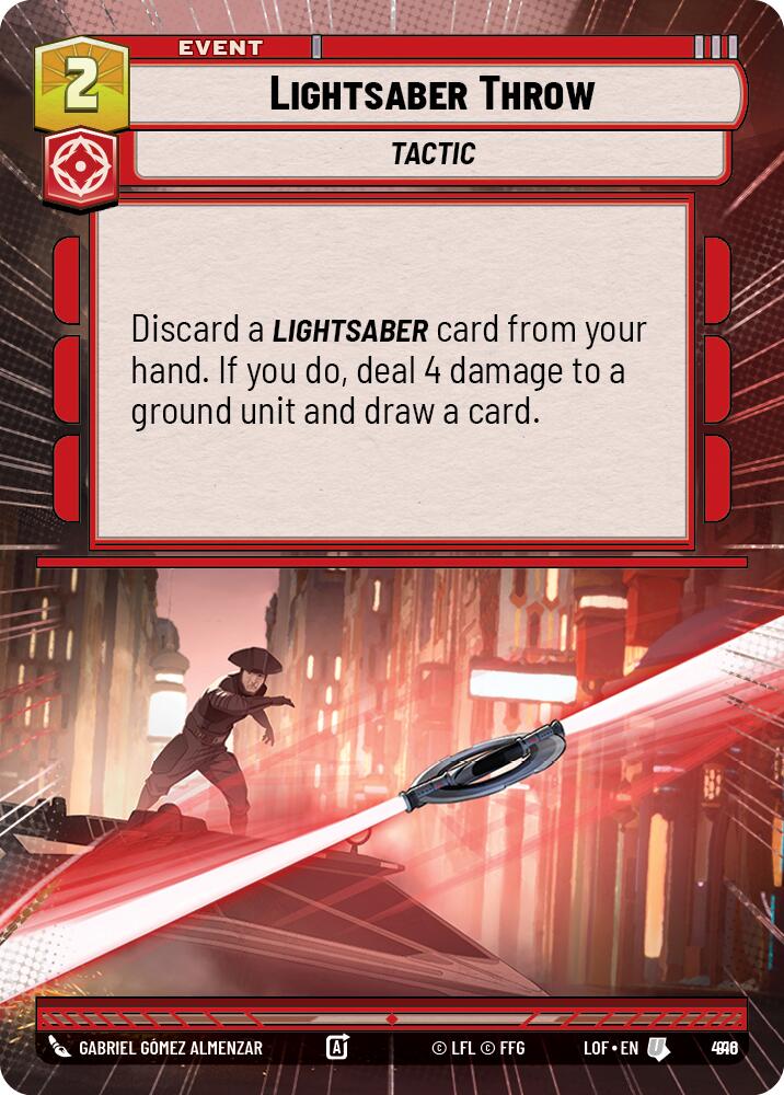 {SW-C}Lightsaber Throw (916) (Hyperspace Foil) (916) [Legends of the Force]