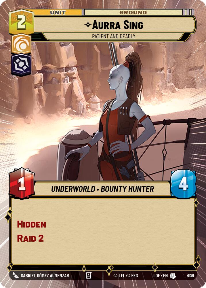 {SW-C}Aurra Sing (919) - Patient and Deadly (Hyperspace Foil) (919) [Legends of the Force]
