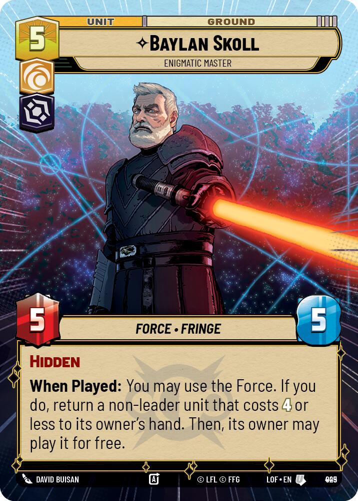 {SW-C}Baylan Skoll (925) - Enigmatic Master (Hyperspace Foil) (925) [Legends of the Force]