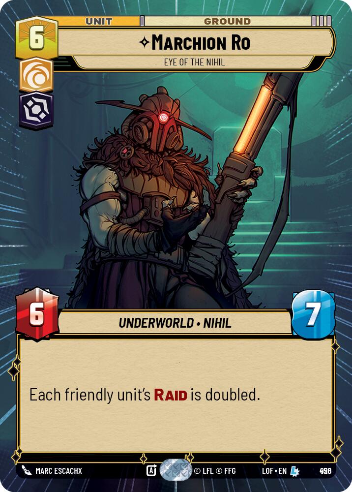 {SW-R}Marchion Ro (926) - Eye of the Nihil (Hyperspace Foil) (926) [Legends of the Force]