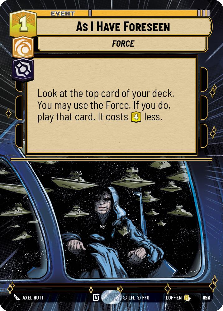 {SW-R}As I Have Foreseen (928) (Hyperspace Foil) (928) [Legends of the Force]
