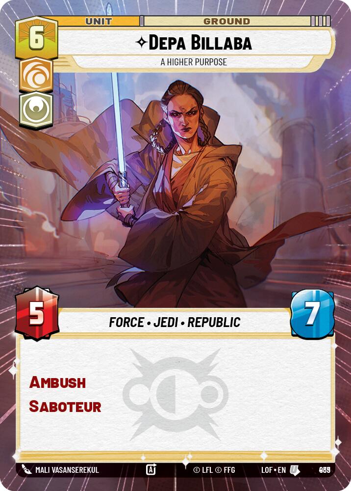 {SW-C}Depa Billaba (939) - A Higher Purpose (Hyperspace Foil) (939) [Legends of the Force]