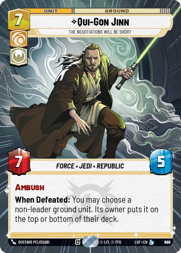{SW-R}Qui-Gon Jinn (940) - The Negotiations Will Be Short (Hyperspace Foil) (940) [Legends of the Force]