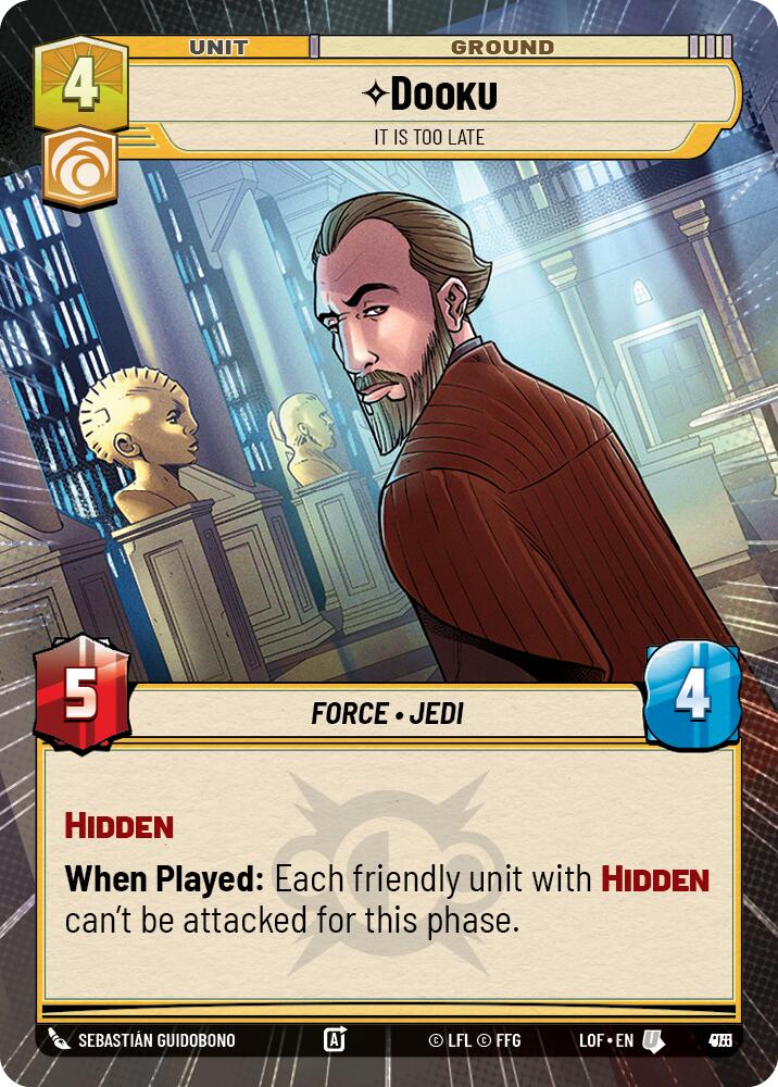 {SW-C}Dooku (951) - It Is Too Late (Hyperspace Foil) (951) [Legends of the Force]