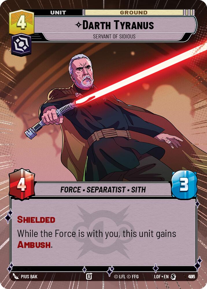 {SW-R}Darth Tyranus (971) - Servant of Sidious (Hyperspace Foil) (971) [Legends of the Force]