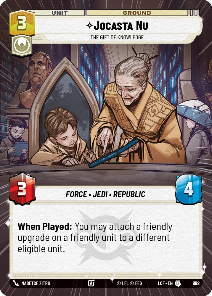 {SW-C}Jocasta Nu (988) - The Gift of Knowledge (Hyperspace Foil) (988) [Legends of the Force]