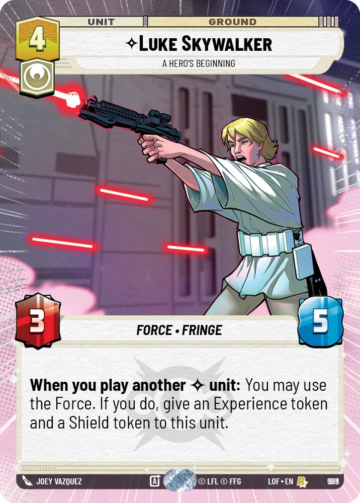 {SW-R}Luke Skywalker (989) - A Hero's Beginning (Hyperspace Foil) (989) [Legends of the Force]