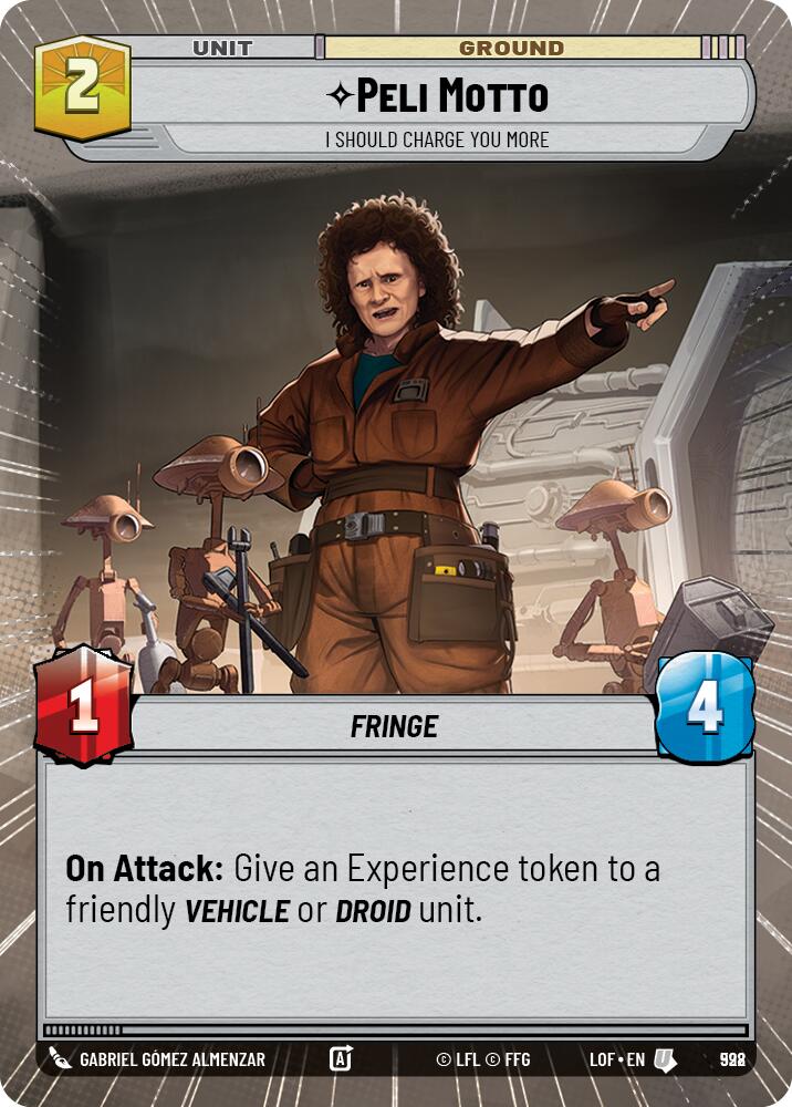 {SW-C}Peli Motto (998) - I Should Charge You More (Hyperspace Foil) (998) [Legends of the Force]