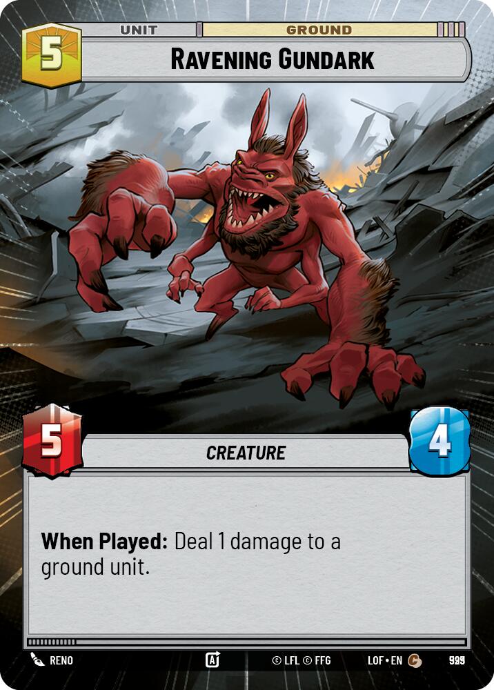 {SW-C}Ravening Gundark (999) (Hyperspace Foil) (999) [Legends of the Force]