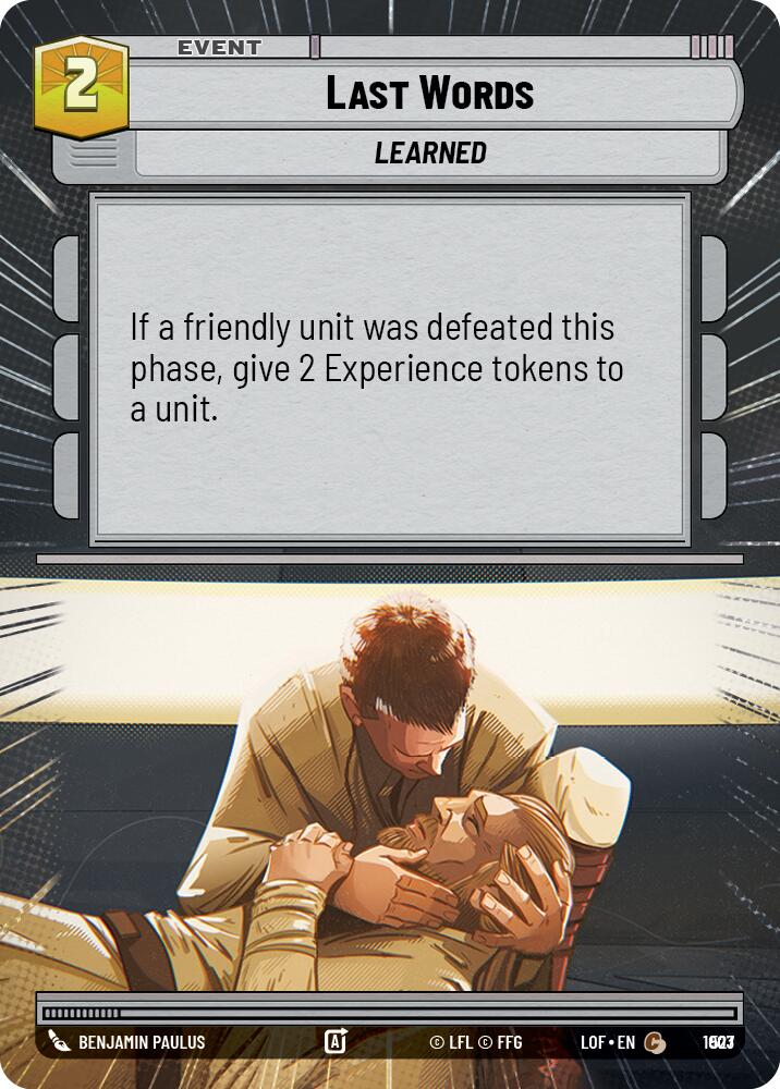 {SW-C}Last Words (1003) (Hyperspace Foil) (1003) [Legends of the Force]