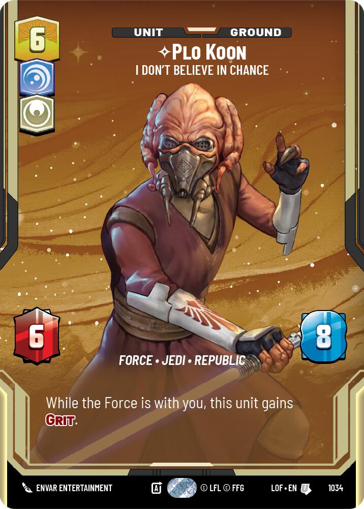 {SW-C}Plo Koon (1034) - I Don't Believe in Chance (Prestige) (1034) [Legends of the Force]