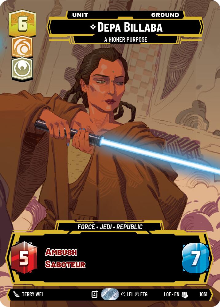 {SW-C}Depa Billaba (1061) - A Higher Purpose (Prestige) (1061) [Legends of the Force]
