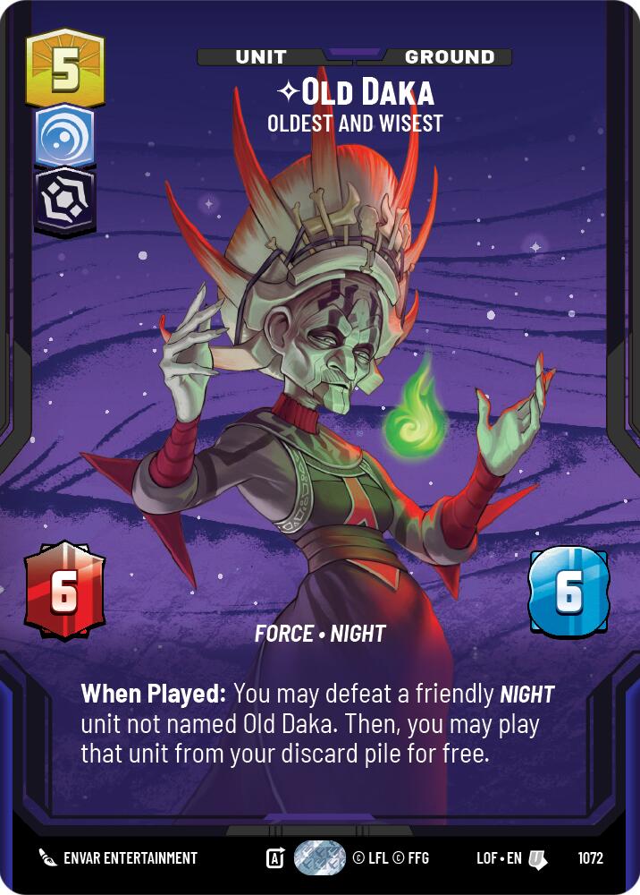 {SW-C}Old Daka (1072) - Oldest and Wisest (Prestige Foil) (1072) [Legends of the Force]