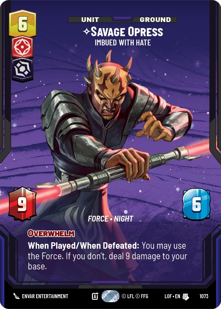 {SW-C}Savage Opress (1073) - Imbued With Hate (Prestige Foil) (1073) [Legends of the Force]