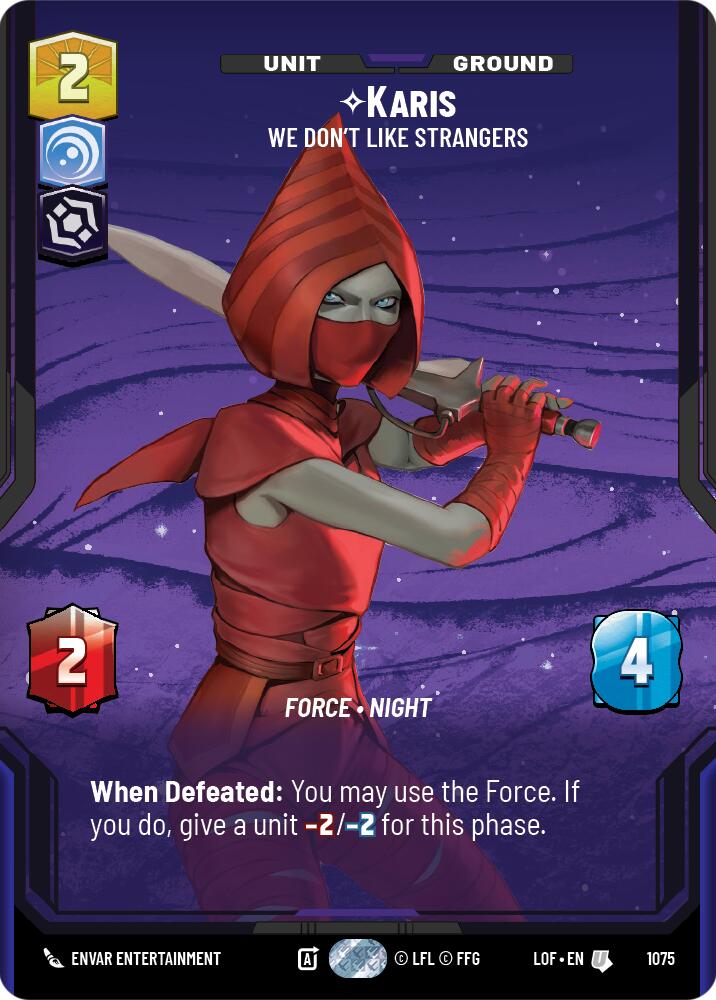 {SW-C}Karis (1075) - We Don't Like Strangers (Prestige Foil) (1075) [Legends of the Force]