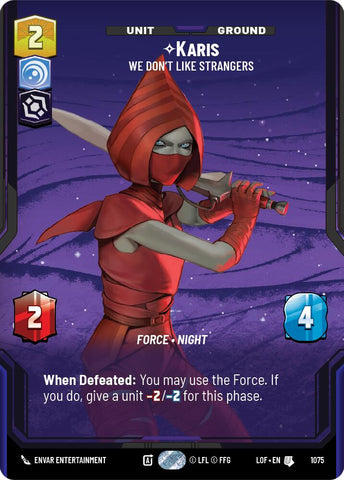 {SW-C}Karis (1075) - We Don't Like Strangers (Prestige Foil) (1075) [Legends of the Force]