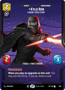 {SW-C}Kylo Ren (1076) - I Know Your Story (Prestige Foil) (1076) [Legends of the Force]
