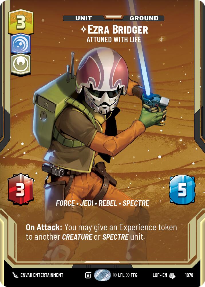 {SW-C}Ezra Bridger (1078) - Attuned With Life (Prestige Foil) (1078) [Legends of the Force]