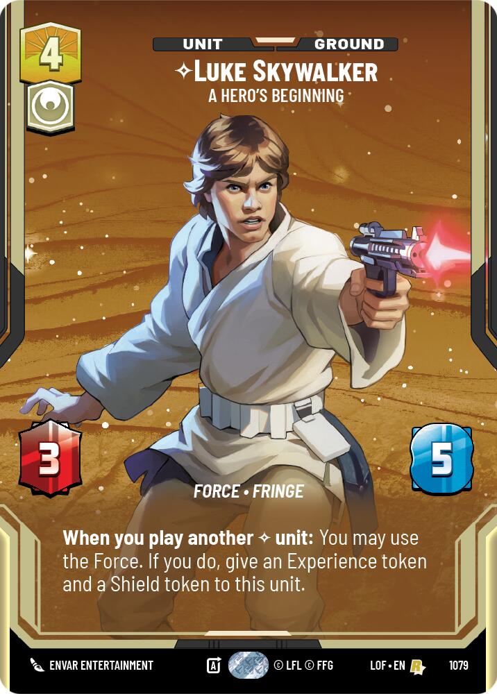{SW-R}Luke Skywalker (1079) - A Hero's Beginning (Prestige Foil) (1079) [Legends of the Force]