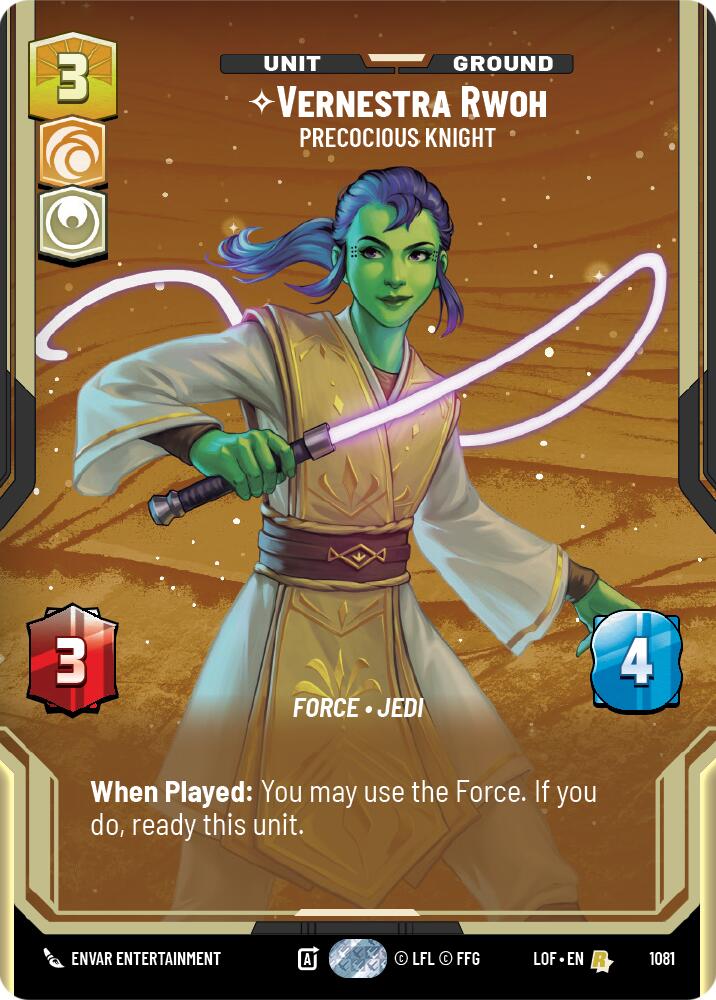 {SW-R}Vernestra Rwoh (1081) - Precocious Knight (Prestige Foil) (1081) [Legends of the Force]