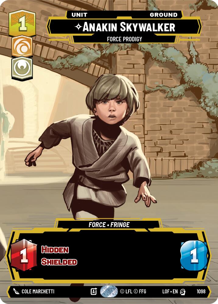 {SW-R}Anakin Skywalker (1098) - Force Prodigy (Prestige Foil) (1098) [Legends of the Force]