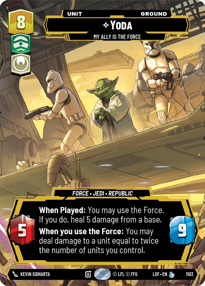 {SW-R}Yoda (1103) - My Ally is the Force (Prestige Foil) (1103) [Legends of the Force]