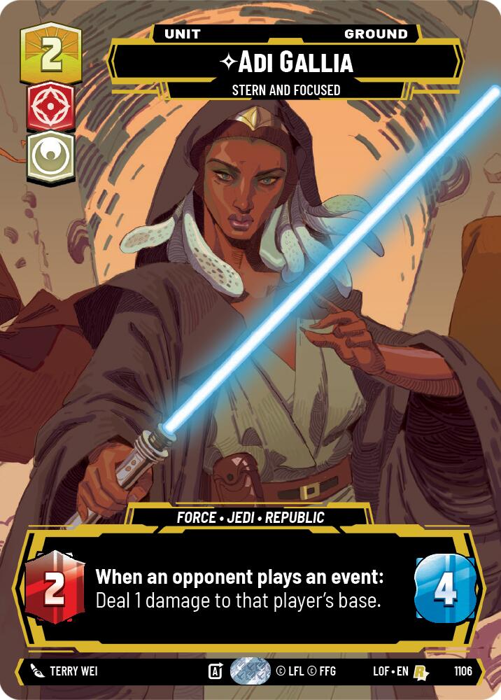 {SW-R}Adi Gallia (1106) - Stern and Focused (Prestige Foil) (1106) [Legends of the Force]