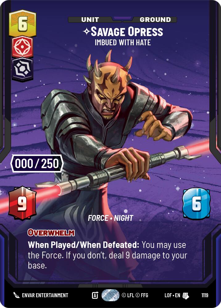 {SW-SH}Savage Opress (1119) - Imbued With Hate (Serialized) (1119) [Legends of the Force]
