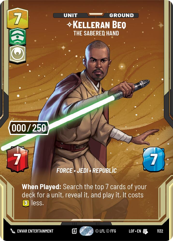{SW-SH}Kelleran Beq (1132) - The Sabered Hand (Serialized) (1132) [Legends of the Force]
