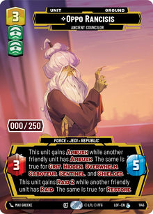 {SW-SH}Oppo Rancisis (1145) - Ancient Councilor (Serialized) (1145) [Legends of the Force]