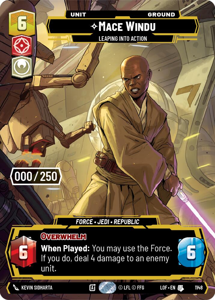{SW-SH}Mace Windu (1148) - Leaping into Action (Serialized) (1148) [Legends of the Force]