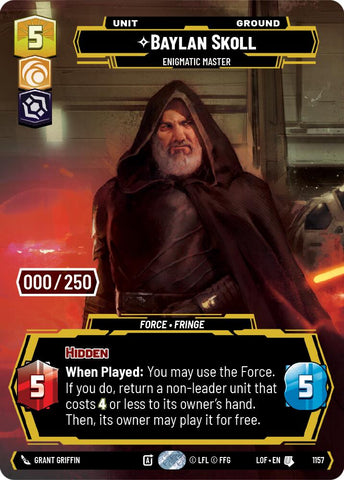 {SW-SH}Baylan Skoll (1157) - Enigmatic Master (Serialized) (1157) [Legends of the Force]