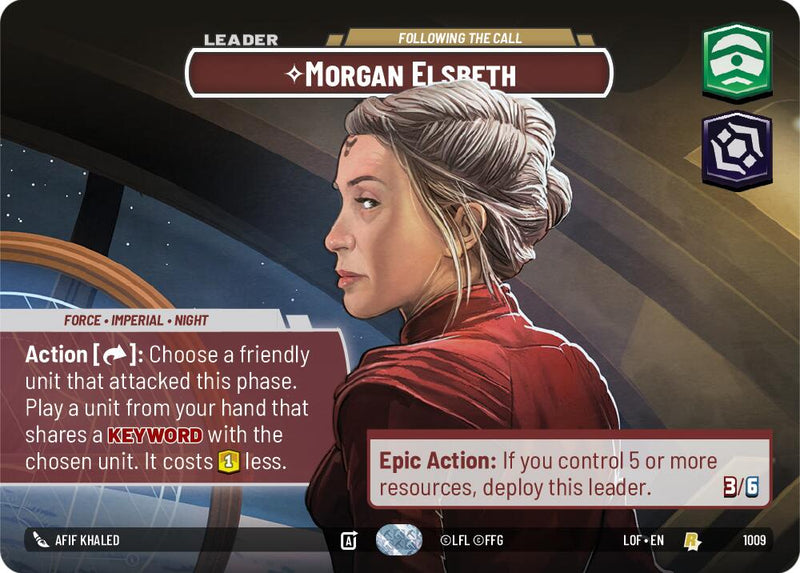{SW-SH}Morgan Elsbeth (1009) - Following the Call (Showcase) (1009) [Legends of the Force]