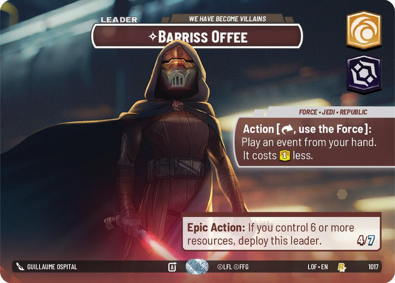 {SW-SH}Barriss Offee (1017) - We Have Become Villains (Showcase) (1017) [Legends of the Force]