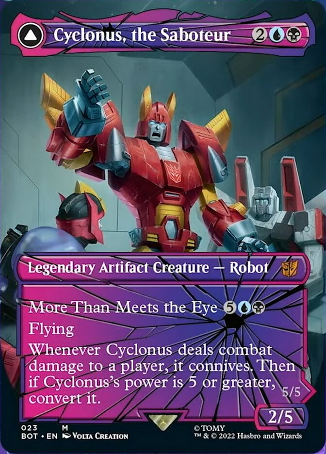 {R} Cyclonus, the Saboteur // Cyclonus, Cybertronian Fighter (Shattered Glass) [Transformers][BOT 023]