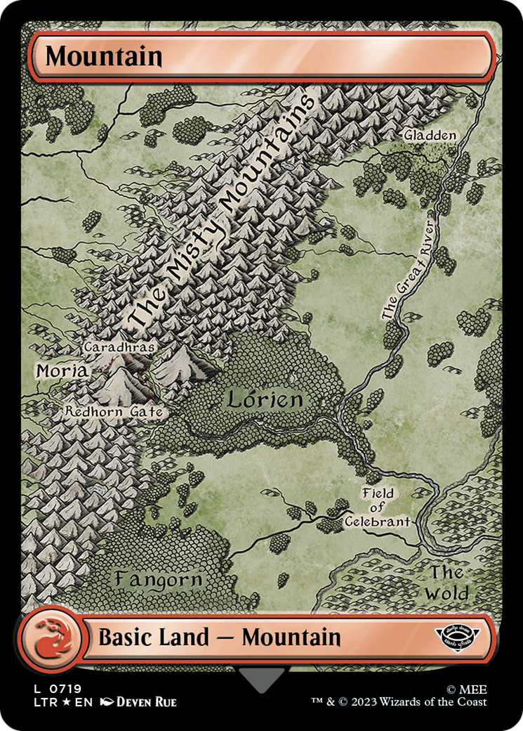 {B} Mountain (719) (Surge Foil) [The Lord of the Rings: Tales of Middle-Earth][LTR 719]