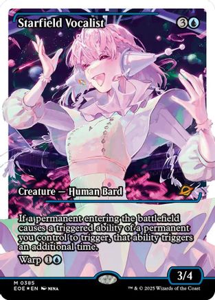 {@R} Starfield Vocalist (Showcase) (Fracture Foil) [Edge of Eternities][EOE 385]