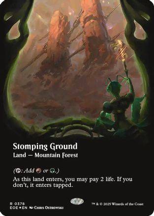 {@@ EOE R} Stomping Ground (Borderless) (Galaxy Foil) [Edge of Eternities][EOE 378]