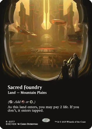 {@R} Sacred Foundry (Borderless) (Galaxy Foil) [Edge of Eternities][EOE 377]