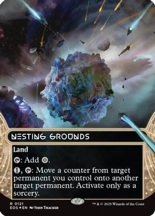 {@@ EOC R} Nesting Grounds (0121) (Borderless) (Galaxy Foil) [Edge of Eternities: Stellar Sights][EOS 121]