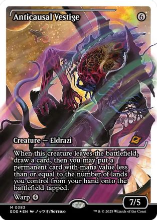 {@R} Anticausal Vestige (Showcase) (Fracture Foil) [Edge of Eternities][EOE 383]