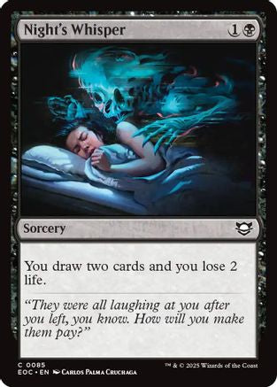 {C} Night's Whisper [Edge of Eternities Commander][EOC 085]