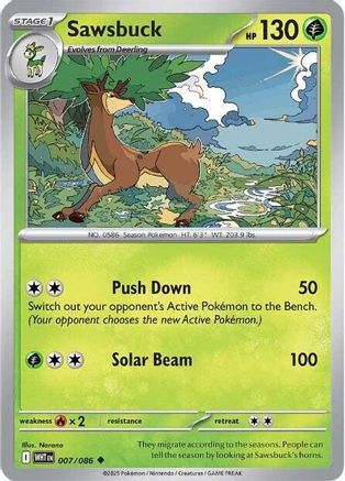 [PKM] Sawsbuck (007/086) [Scarlet & Violet: White Flare]