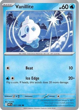 [PKM] Vanillite (027/086) [Scarlet & Violet: White Flare]