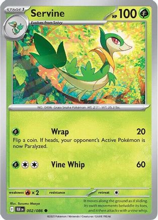 [PKM] Servine (002/086) [Scarlet & Violet: Black Bolt]