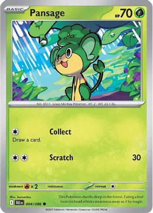 [PKM] Pansage (004/086) [Scarlet & Violet: Black Bolt]