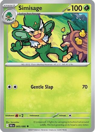 [PKM] Simisage (005/086) [Scarlet & Violet: Black Bolt]